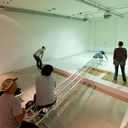 Installing: where does the dust itself collect (2004), work by Xu Bing, in museum Tot Zover; 2012