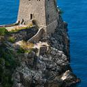 Praiano, Torre de lo Grado, middeleeuwse toren in zee, tower in the sea, blauwe lucht, blue sky,sea, blauwe zee, Amalfi kust, Amalfi Coast